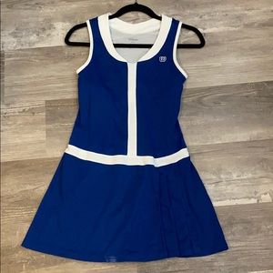 Blue and white tennis dress
